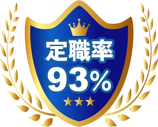 定職率93%